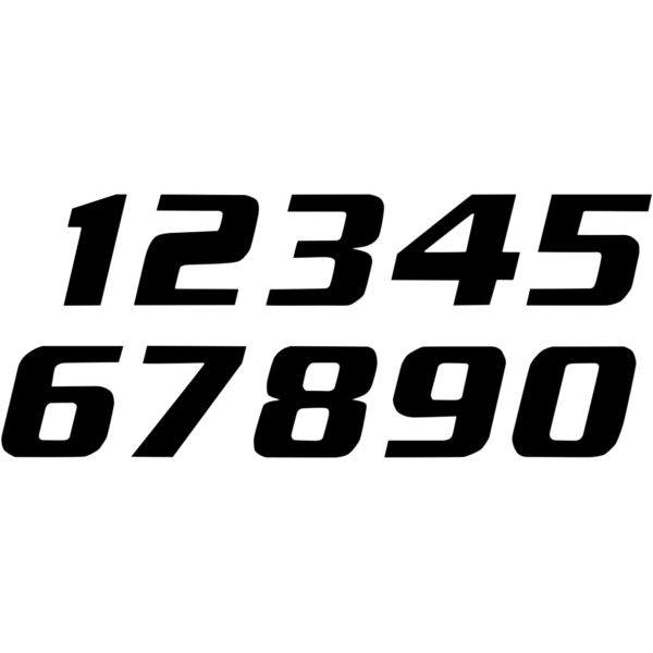 Grafice Moto Blackbird Numar Concurs Cifra 0 Adhesive 3 Pack Black 5049/20/0