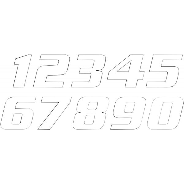 Grafice Moto Blackbird Numar Concurs Cifra 3 Adhesive 3 Pack White 5049/10/3