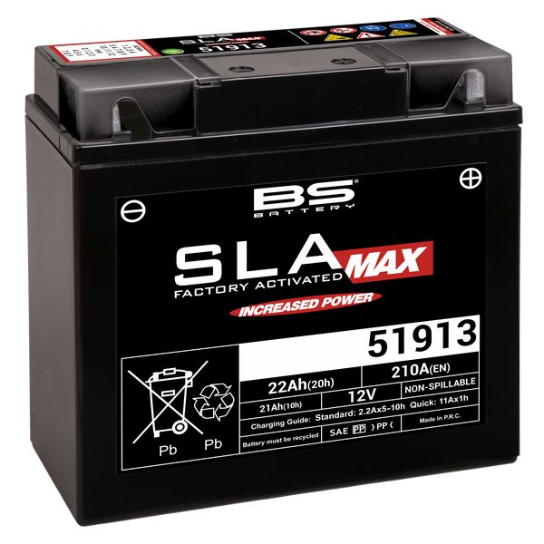 Maintenance Free Battery BS BATTERY Battery 51913 SLA Max 12 V 170A 300860