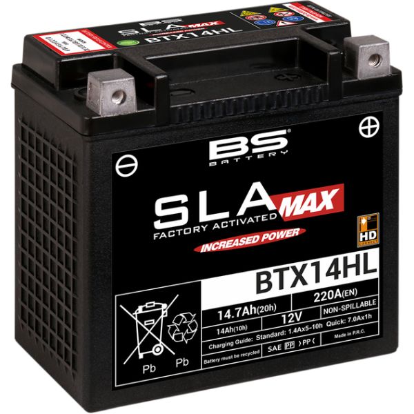  BS BATTERY Baterie Moto Btx14hl SLA Max 12v 220A 300882