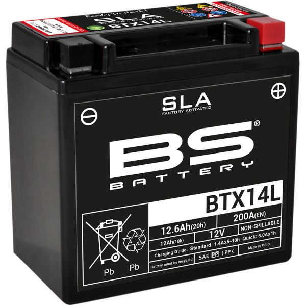 Maintenance Free Battery BS BATTERY Battery Btx14l SLA 12v 200A 300760