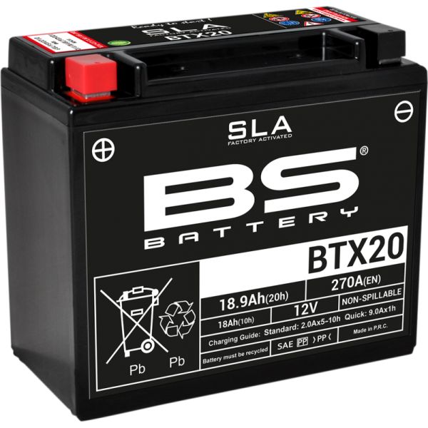 Maintenance Free Battery BS BATTERY Battery Btx20 SLA 12v 270A 300688