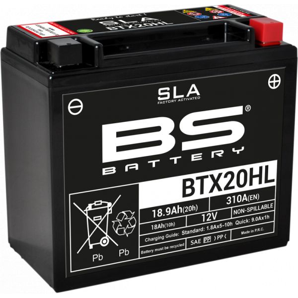 Maintenance Free Battery BS BATTERY Battery Btx20hl SLA 12v 310A 300689