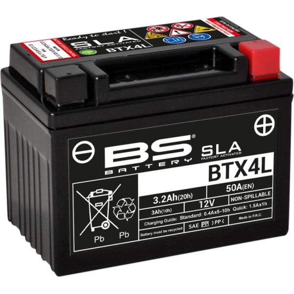 Maintenance Free Battery BS BATTERY Battery Btx4l SLA 12v 50A 300669