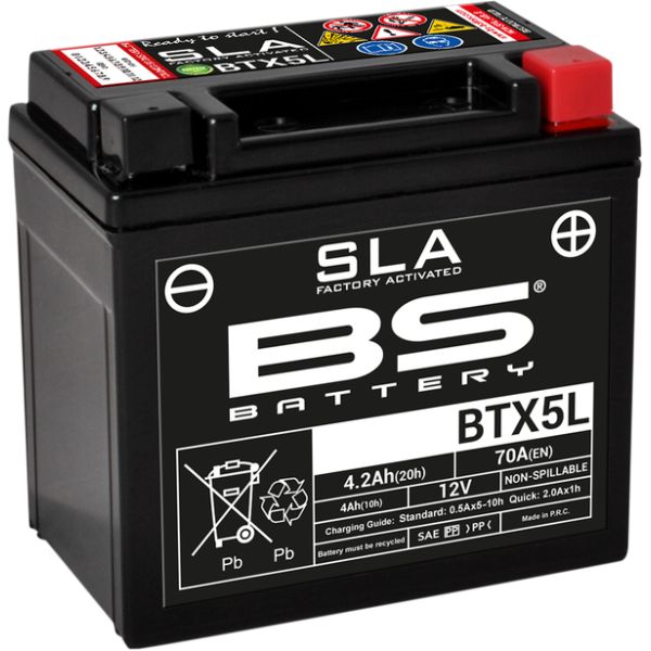 Maintenance Free Battery BS BATTERY Battery Btx5l SLA 12v 70A 300670