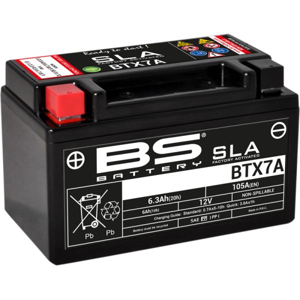  BS BATTERY Baterie Moto Btx7a SLA 12v 105A 300672