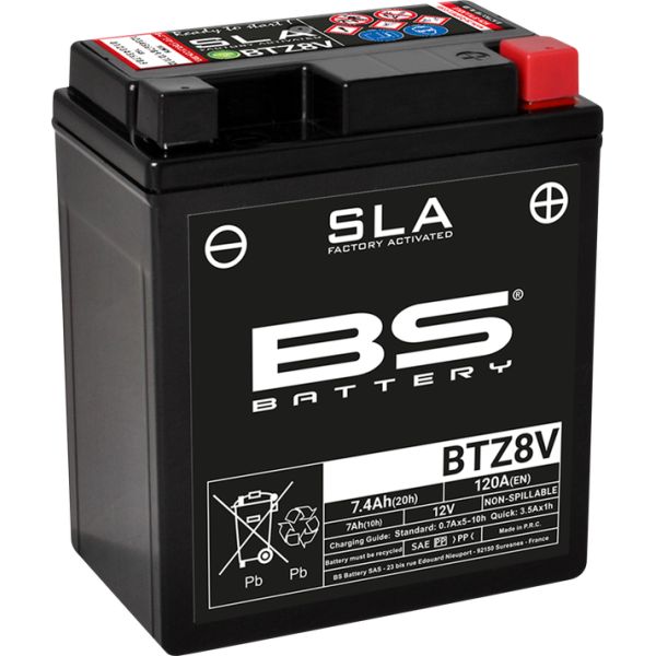 Maintenance Free Battery BS BATTERY Battery Btz8v SLA 300890
