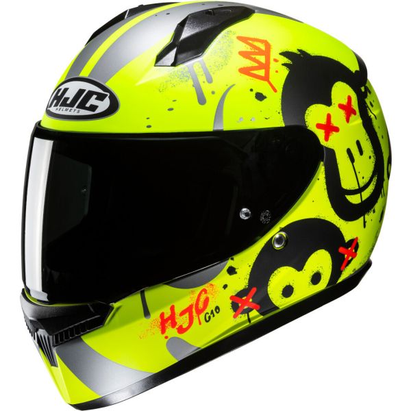 Full face helmets HJC Full-Face Moto Helmet C10 Geti Youth Green /Red/Black 24