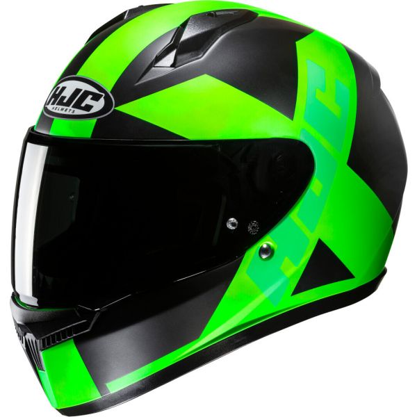 Full face helmets HJC Full-Face Moto Helmet C10 Tez Black Matt/Green Fluo 24