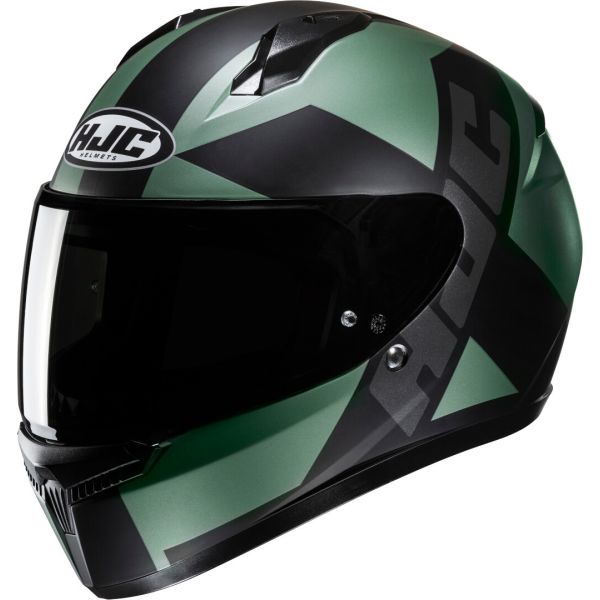 Full face helmets HJC Full-Face Moto Helmet C10 Tez Metal Green/Black 24