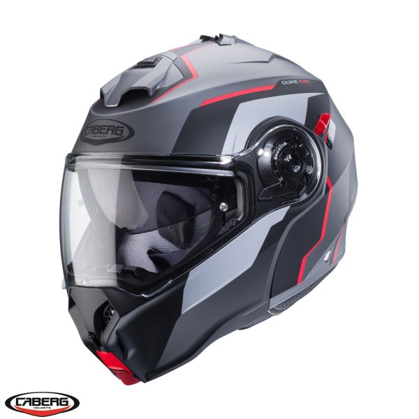 Flip up helmets Caberg Flip-Up Moto Helmet Duke Evo Move SV L2 Matt Black/Red 24