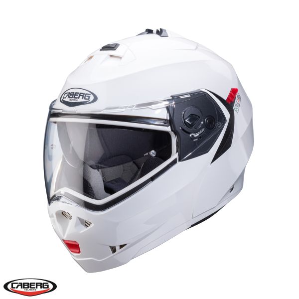 Flip up helmets Caberg Flip-Up Moto Helmet Duke X SV Glossy White 24