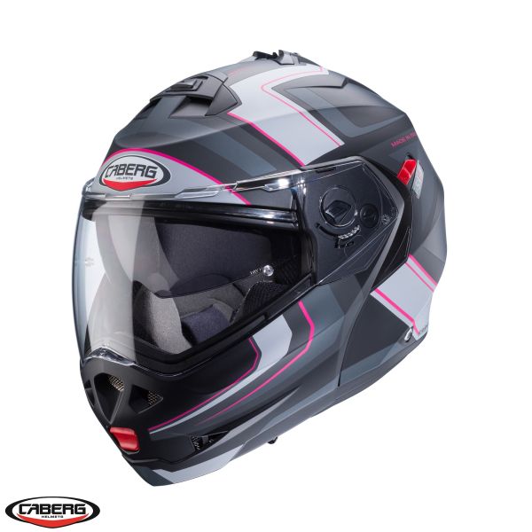 Flip up helmets Caberg Flip-Up Moto Helmet Duke X SV Tour G5 Matt Black/Pink 24