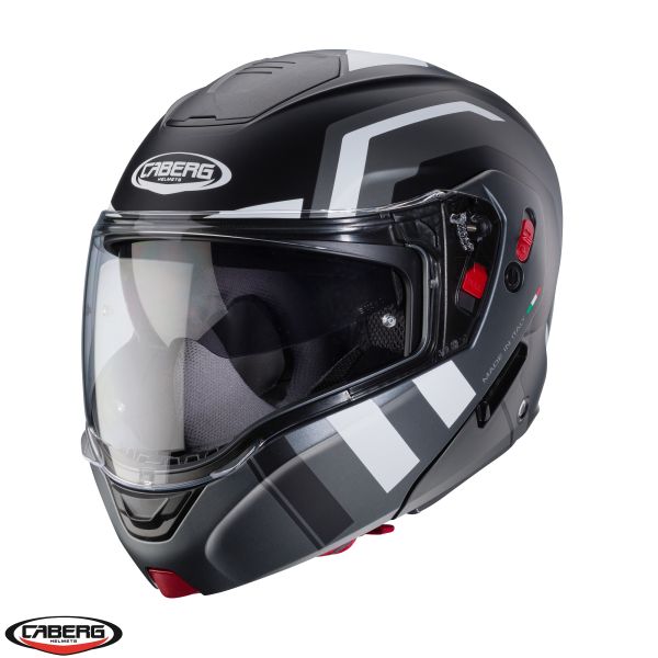 Flip up helmets Caberg Flip-Up Moto Helmet Horus X Road M4 Matt Black/White 24
