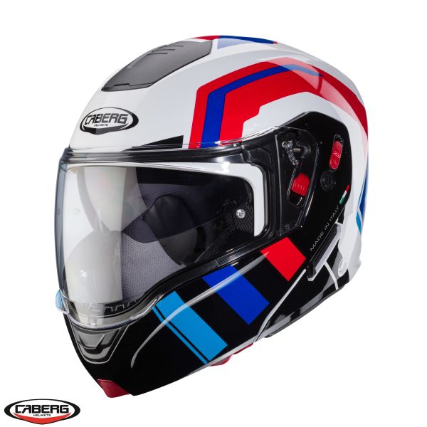 Flip up helmets Caberg Flip-Up Moto Helmet Horus X Road M6 Glossy White/Red 24