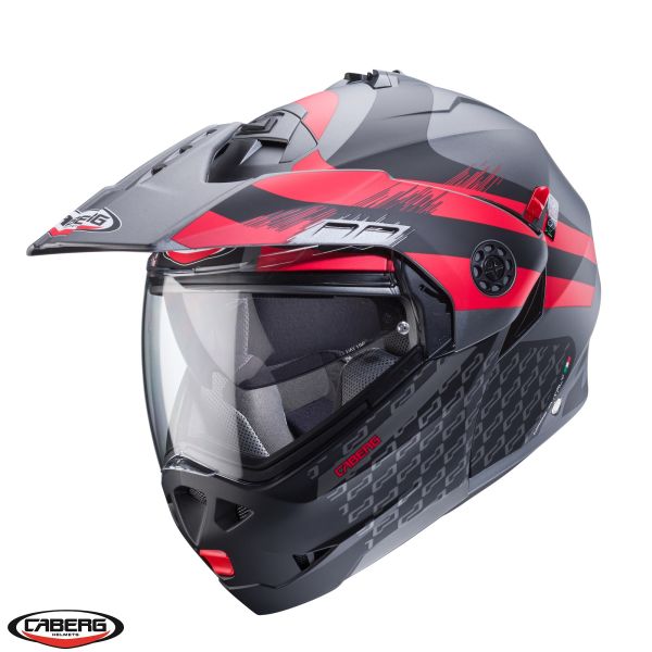 Flip up helmets Caberg Flip-Up Moto Helmet Tourmax X SV Sarabe L2 Matt Black/Red 24