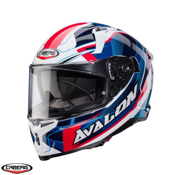 Full face helmets Caberg Full-Face Moto HelmetAvalon X  SV Optic D6 Glossy White/Blue/Red 24