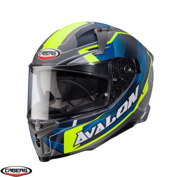 Full face helmets Caberg Full-Face Moto HelmetAvalon X  SV Optic L8 Matt Grey/Blue/Yellow 24