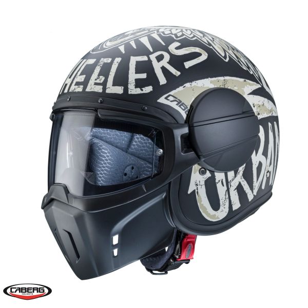 Jet helmets Caberg Open-Face Moto Helmet Ghost Nuke D5 Matt Black/Grey 24