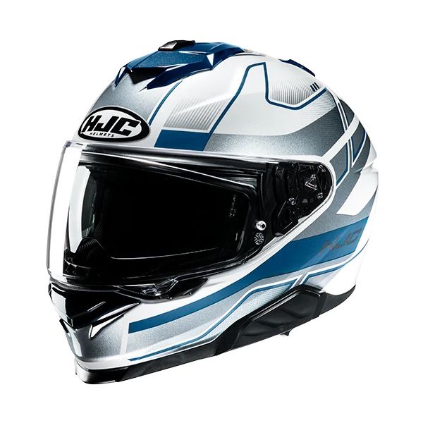 Full face helmets HJC Full-Face Moto Helmet i71 Iorix White/Silver/Blue 24