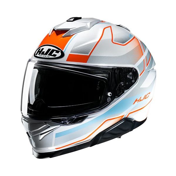 Full face helmets HJC Full-Face Moto Helmet i71 Iorix White/Blue/Orange 24