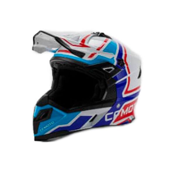  CFMOTO Off Road ATV Helmet White-Red-Blue