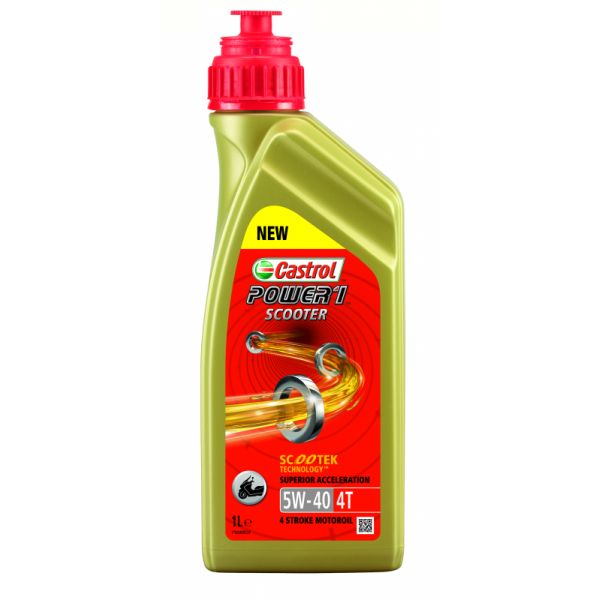 4 stokes engine oil Castrol Power 1 Scooter 4-stroke Sae 5w40 Partly Synthetic 1 Liter - 2207863-154f86