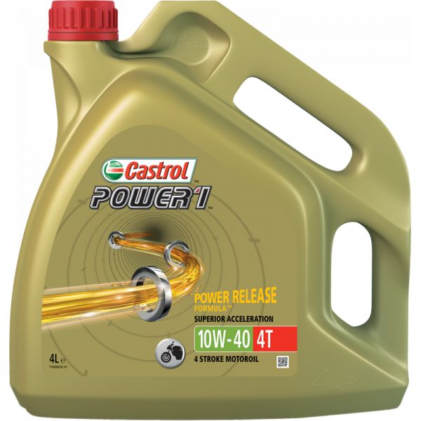 4 stokes engine oil Castrol Power 1 4-stroke Sae 10w40 Partly Synthetic 4 Liter - 2200006-15043f
