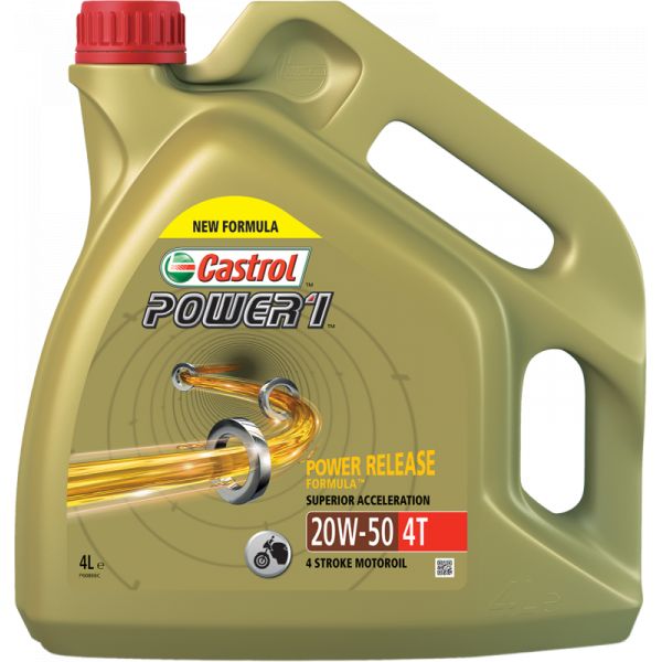 4 stokes engine oil Castrol Power 1 4-stroke Sae 20w50 Partly Synthetic 4 Liter - 2207650-15049b