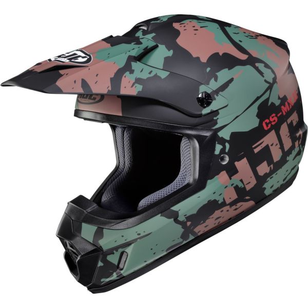 Helmets MX-Enduro HJC MX/Enduro Moto Helmet CS-MX II Ferian Green/Brown/Black 24