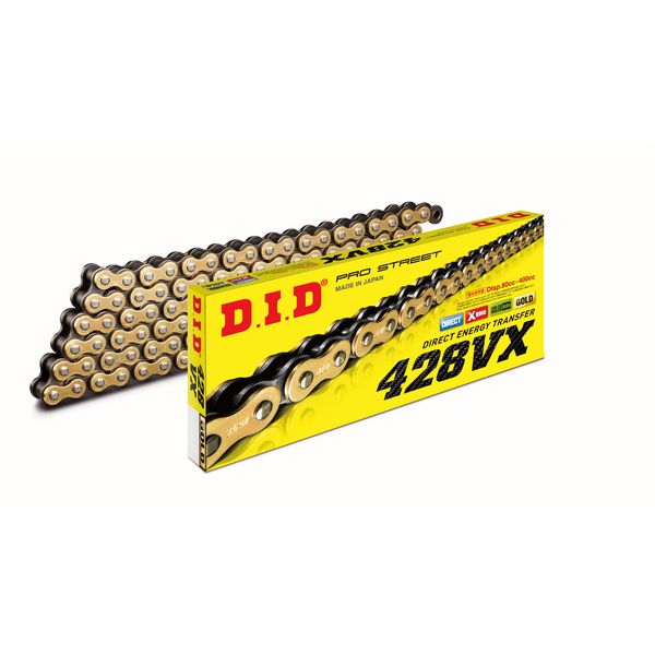 Chain Kit Street Bikes D.I.D. Moto Chain 428 S Gold 126 Connecting Link 12231681