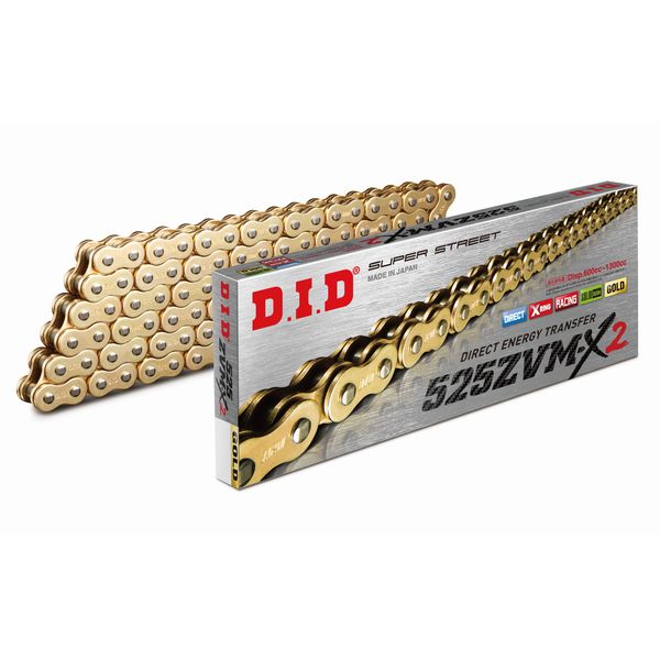 Chain Kit Street Bikes D.I.D. Moto Chain 525 S Gold 106 Connecting Link 12231810