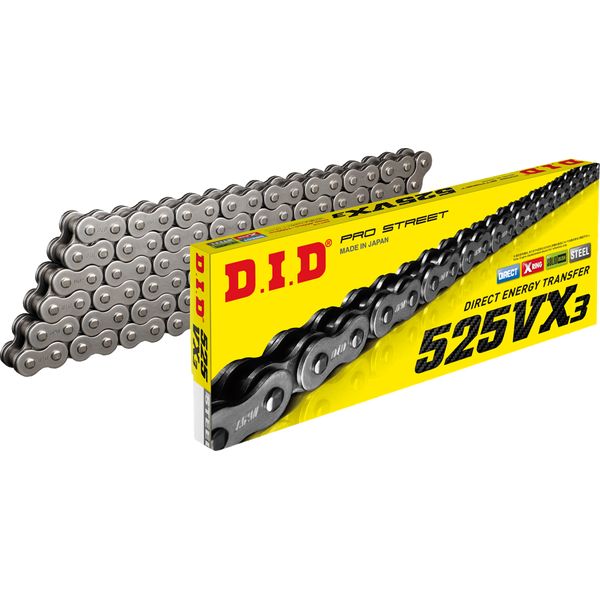 Chain Kit Street Bikes D.I.D. Moto Chain 525 S Silver 110 Connecting Link 12231458