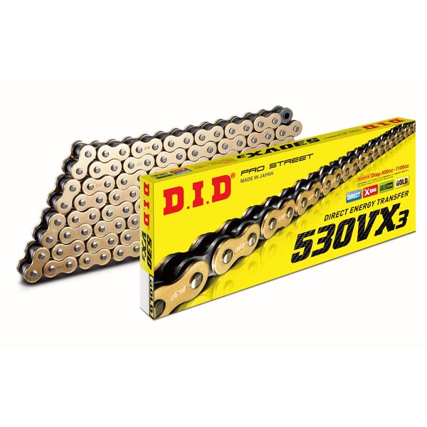 Chain Kit Street Bikes D.I.D. Moto Chain 530 S Gold 112 Connecting Link 12231830