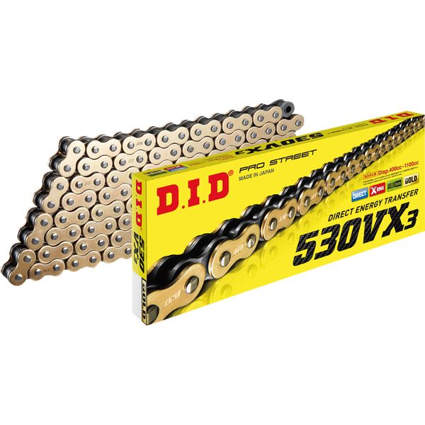 Chain Kit Street Bikes D.I.D. Moto Chain 530 S Gold 110 Connecting Link 12231453