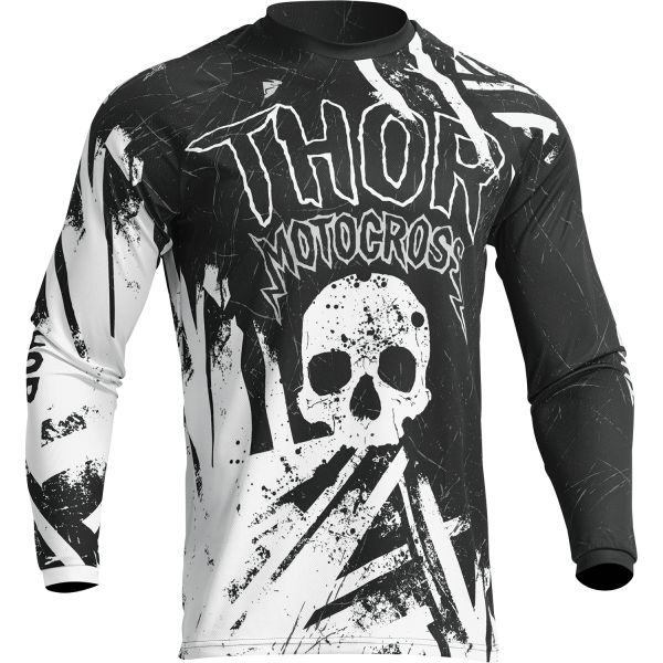 Kids Jerseys MX-Enduro Thor Youth Moto Enduro Jersey Sector Gnar Black/White 23