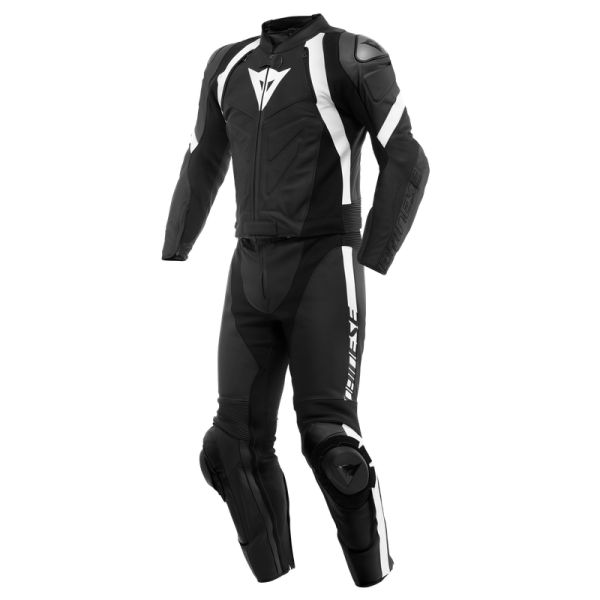 Dainese Moto Gear Dainese Avro 4 Leather 2Pcs Suit Black-Matt/Black-Matt/White 23