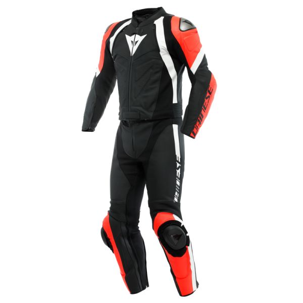  Dainese Combinezon Moto Piele Avro 4 2Pcs Black-Matt/Fluo-Red/White 23