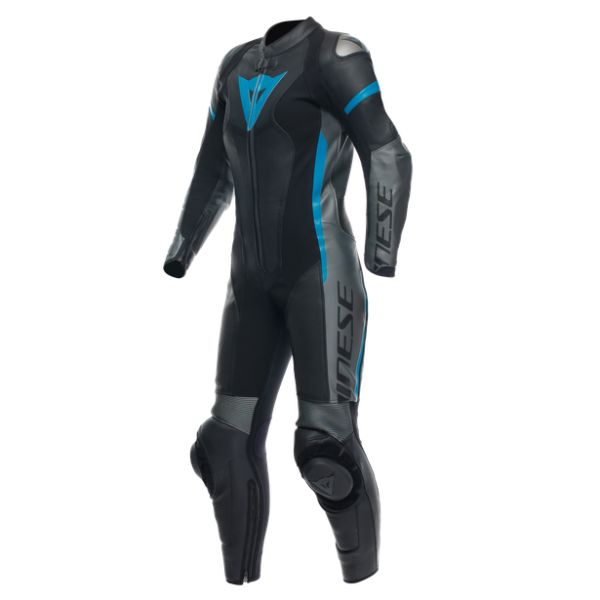 Dainese Moto Gear Dainese Lady Leather Moto Suit Grobnik Perforated 1 PC Black/Anthracite/Teal 23
