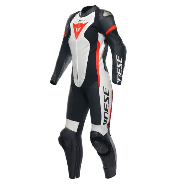 Dainese Moto Gear Dainese Lady Leather Moto Suit Grobnik Perforated 1 PC Black/White/Fluo-Red 23