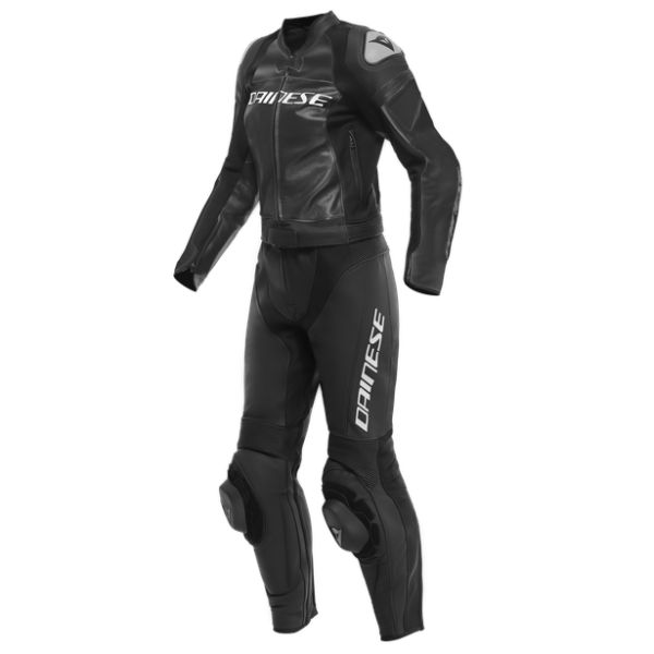 Dainese Moto Gear Dainese Lady Leather Moto Suit Mirage 2 PCS Black/Black/White 23