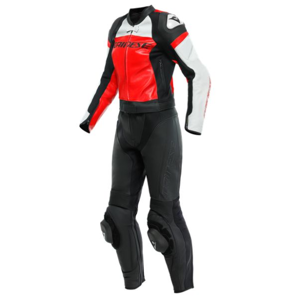 Dainese Moto Gear Dainese Lady Leather Moto Suit Mirage 2 PCS Black/Lava-Red/White 23