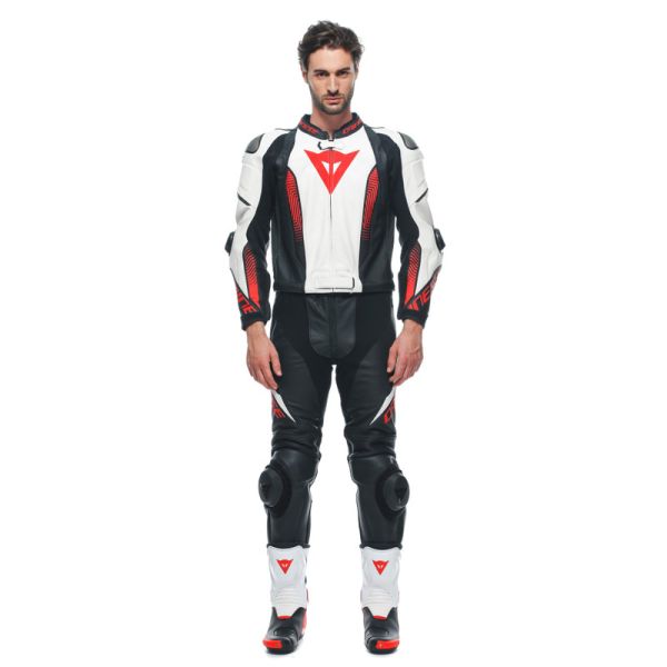 Echipamente DAINESE Dainese Combinezon Moto Piele Laguna Seca 5 2Pcs Black/White/Lava-Red 23