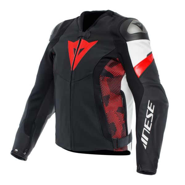 Echipamente DAINESE Dainese Geaca Moto Piele Avro 5 Black/Red-Lava/White 25