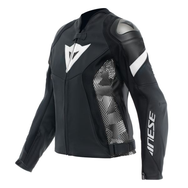 Echipamente DAINESE Dainese Geaca Moto Piele Dama Avro 5 Black/Black/White 25