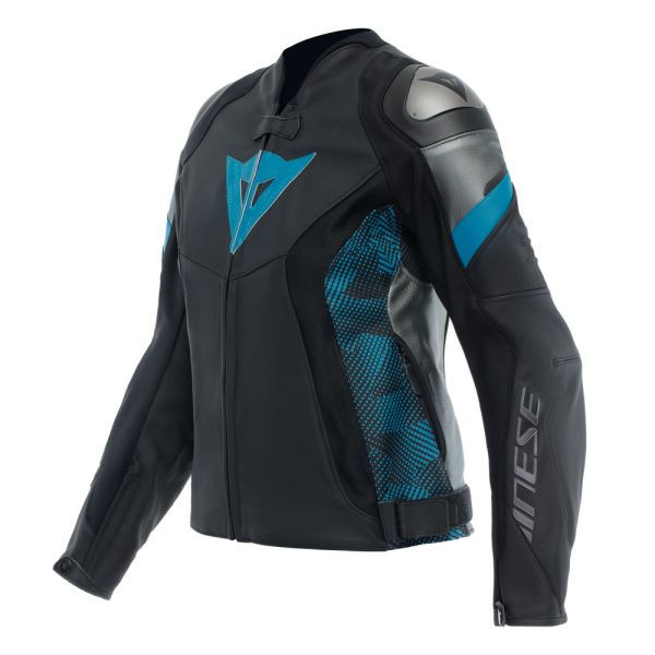 Echipamente DAINESE Dainese Geaca Moto Piele Dama Avro 5 Black/Teal/Anthracite 25