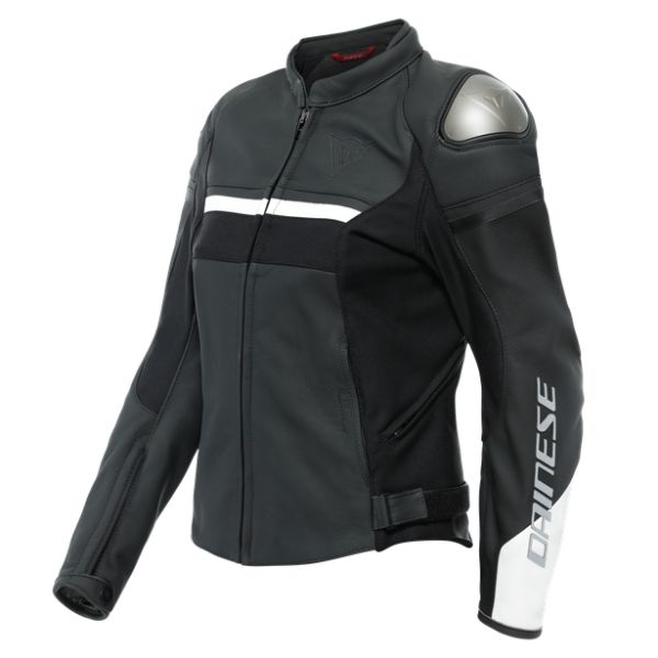 Dainese Moto Gear Dainese Lady Leather Moto Jacket Rapida Black-Iris/White/Tibetan-Platinum 23