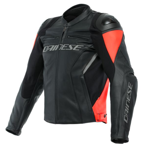 Dainese Moto Gear Dainese Leather Moto Jacket Racing 4 Black/Fluo-Red 23