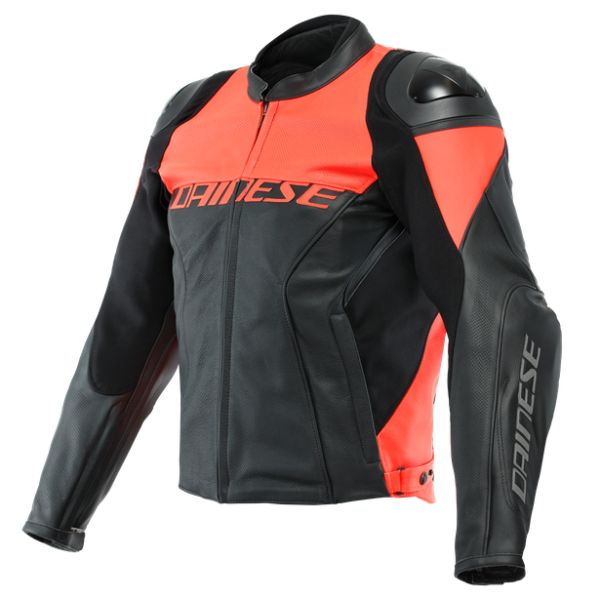 Dainese Moto Gear Dainese Leather Moto Jacket Racing 4 Perf. Black/Fluo-Red 23