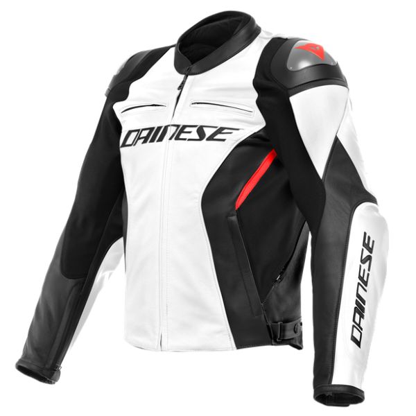Dainese Moto Gear Dainese Leather Moto Jacket Racing 4 White/Black 23